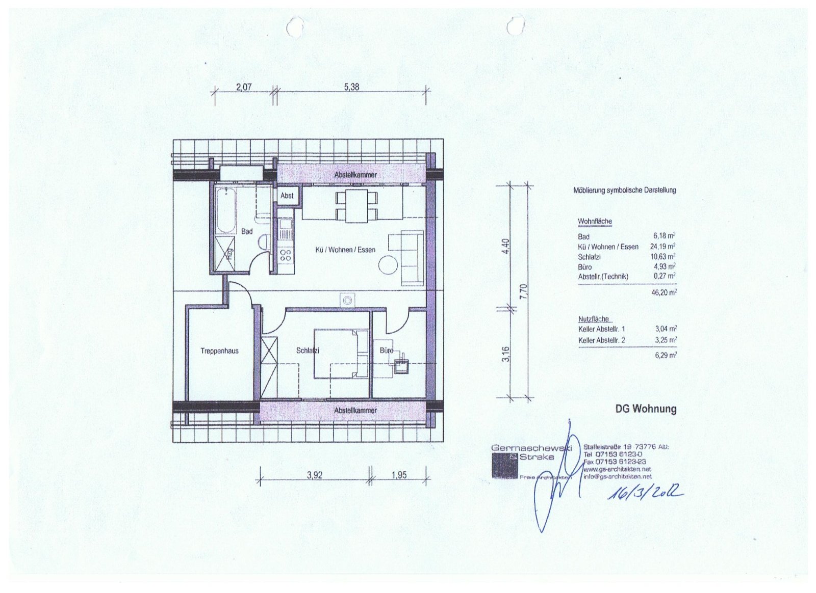 Grundriss DG-Wohnung